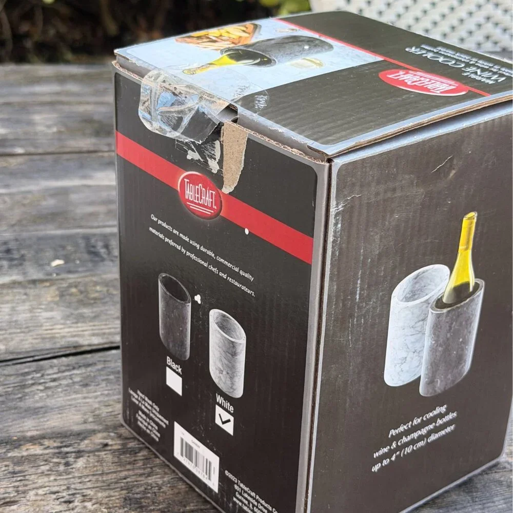 TableCraft 5488W White Marble Wine Cooler NEW in box Heavy Duty Chiller